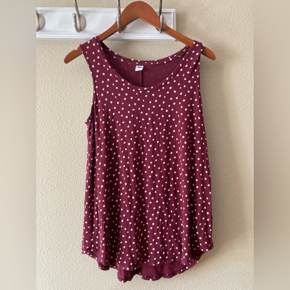 Old Navy Women’s Luxe Swing Polka Dot Tank Top